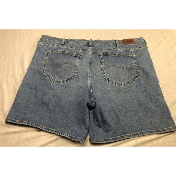 Lee Denim Shorts Regular Fit Mid Rise Size Medium Pockets Zipper Button Blue - Picture 8 of 9